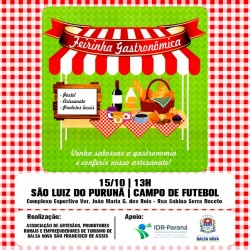 Feirinha gastronômica e torneio de futebol em São Luiz do Purunã